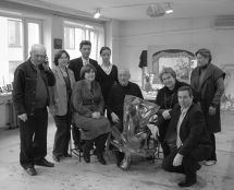 Владимир Чёрный художник. <br/>Приглашенные члены экспертного совета после просмотра занавеса.