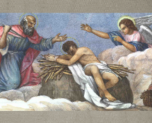 Владимир Чёрный художник. <br/>«Праотец Авраам приносящий, в жертву сына своего Исаака»<br/>Цветовой эскиз для росписи ротонды Ново-Иерусалимского мужского монастыря <br/>