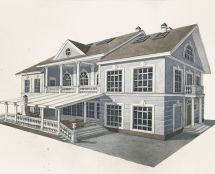 Владимир Чёрный художник. <br/>Эскиз частного особняка (дворовой фасад)<br/>