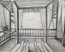 Владимир Чёрный художник. <br/>Предварительный эскиз оформления стен для программы «Большие перемены» (южная стена)<br/>