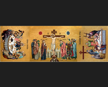 Владимир Чёрный художник. <br/>Свод апсиды: «Тайная вечеря», «Распятие Господне», «Положение во гроб».