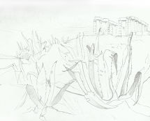 Владимир Чёрный художник. <br/>«Агавы у греческого храма»<br/>