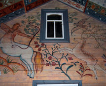 Владимир Чёрный художник. <br/>Роспись фронтона в духе крестьянского искусства Русского Севера