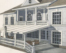 Владимир Чёрный художник. <br/>Эскиз дома. Дворовой фасад. <br/>2016 г.,