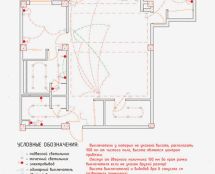 Владимир Чёрный художник. <br/>План привязки осветительного оборудования к выключателям.