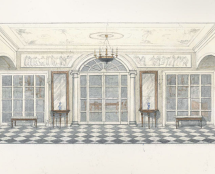 Владимир Чёрный художник. <br/>Эскиз парадной прихожей<br/>