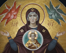 Владимир Чёрный художник. <br/>Картон к мозаике «Богородица Знамение».