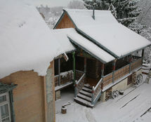 Владимир Чёрный художник. <br/>Вид с балкона-террасы на баню.