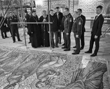 Владимир Чёрный художник. <br/>Просмотр готовых мозаик в храме при участии главнокомандующего Росгвардии Золотового В.В..