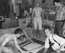 Владимир Чёрный художник. <br/>В камнеобрабатывающем цеху.