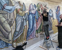 Владимир Чёрный художник. <br/>Работа над фигурами Апостолов.