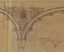 Владимир Чёрный художник. <br/>Колонны и арки Деисусного чина. <br/> 2003 г. бумага, карандаш, 114х269 см.