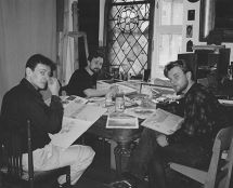 Владимир Чёрный художник. <br/>Художники: Штейн В.А., Кузнецов И.В., Москвитин С.Г. за работой над эскизами к Большому Кремлевскому дворцу.