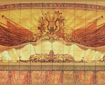 Владимир Чёрный художник. <br/>Эскиз арлекина для занавеса «РОССИЯ». Художник А. Пикалова. 2010 г.