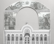 Владимир Чёрный художник. <br/>Эскиз восточной стены для Князь-Владимирского храма Росгвардии<br/>