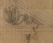 Владимир Чёрный художник. <br/>Фронтон иконостаса.<br/>бумага, карандаш, 85х105 см.  2003 г.