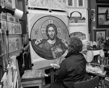 Владимир Чёрный художник. <br/>В мастерской.