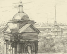 Владимир Чёрный художник. <br/>«Вид на реку Неву c колоннады Исаакиевского собора»<br/>