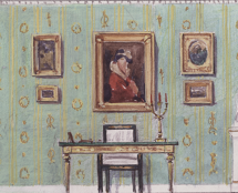 Владимир Чёрный художник. <br/>Эскиз кабинета<br/>