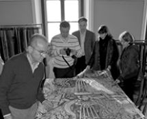 Владимир Чёрный художник. <br/>В офисе текстильной компании «Rubelli».