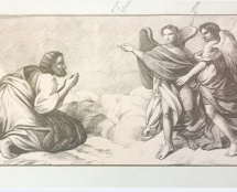 Владимир Чёрный художник. <br/>«Праведный Лот, встречающий Ангелов»<br/>Эскиз для росписи ротонды Ново-Иерусалимского мужского монастыря <br/>