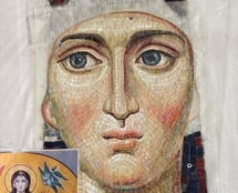 Владимир Чёрный художник. <br/>Богородица Знамение.<br/> (фрагмент).