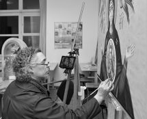 Владимир Чёрный художник. <br/>За работой.