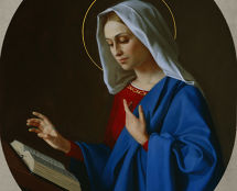 Владимир Чёрный художник. <br/>«Благовещение. Богородица». <br/> 1999 г. холст, масло. 46х37 см.