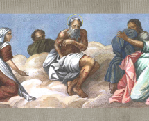 Владимир Чёрный художник. <br/>«Праведный Иов, беседующий с пришедшими к нему друзьями»<br/>Цветовой эскиз для росписи ротонды Ново-Иерусалимского мужского монастыря <br/>