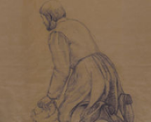 Владимир Чёрный художник. Подготовительный рисунок к живописному занавесу Большого Театра: «Въезд Минина и Пожарского в освобожденную Москву в 1612г.»<br/>